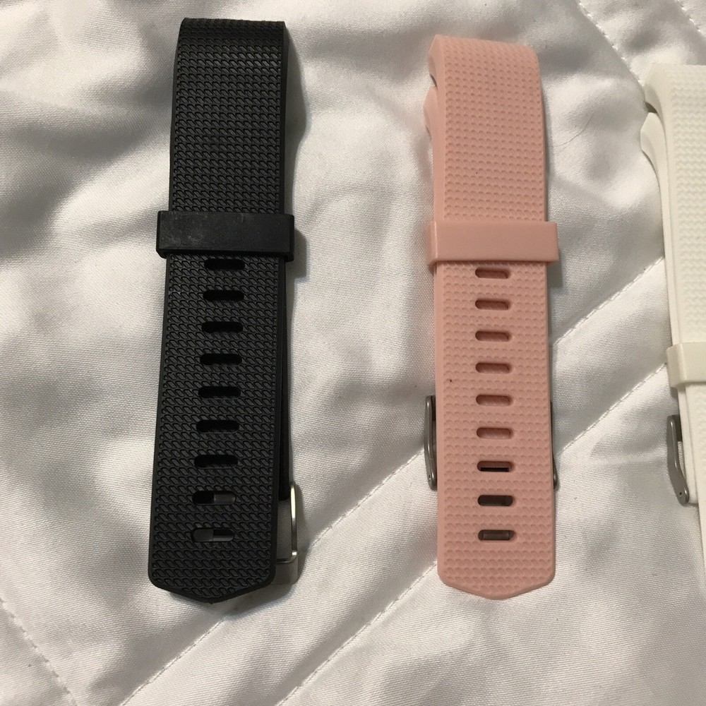 4 Pack Replacement Band for Fitbit Charge 2 Large Black,White, Gray, Rose New