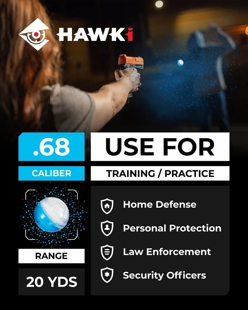 Hawki Paintball Training Powder Balls .68 Caliber 50 count