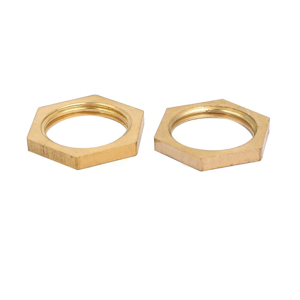8 Pcs 3/8BSP Female Thread Brass Hex Nut Pipe Fitting Locknut