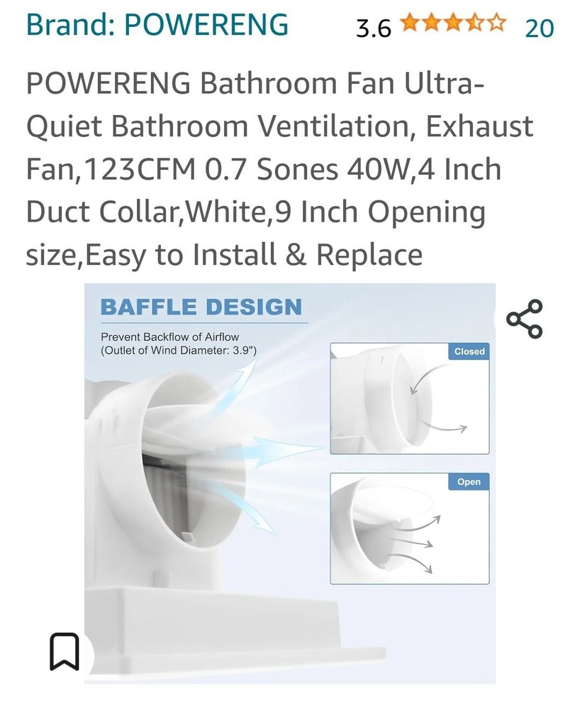 Powereng Household Exhaust Fan
