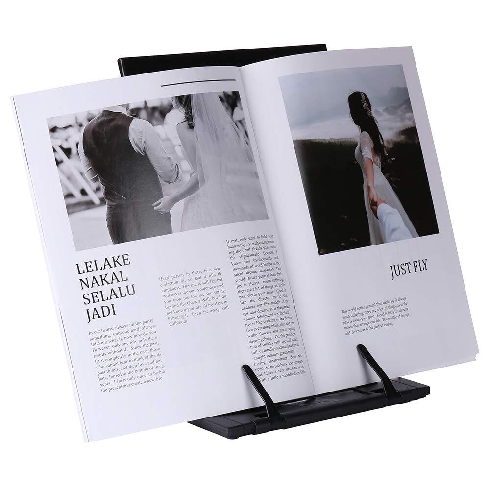 KLOUD CityBlack Metal Desktop Document Book Holder with 7 Adjustable Position...