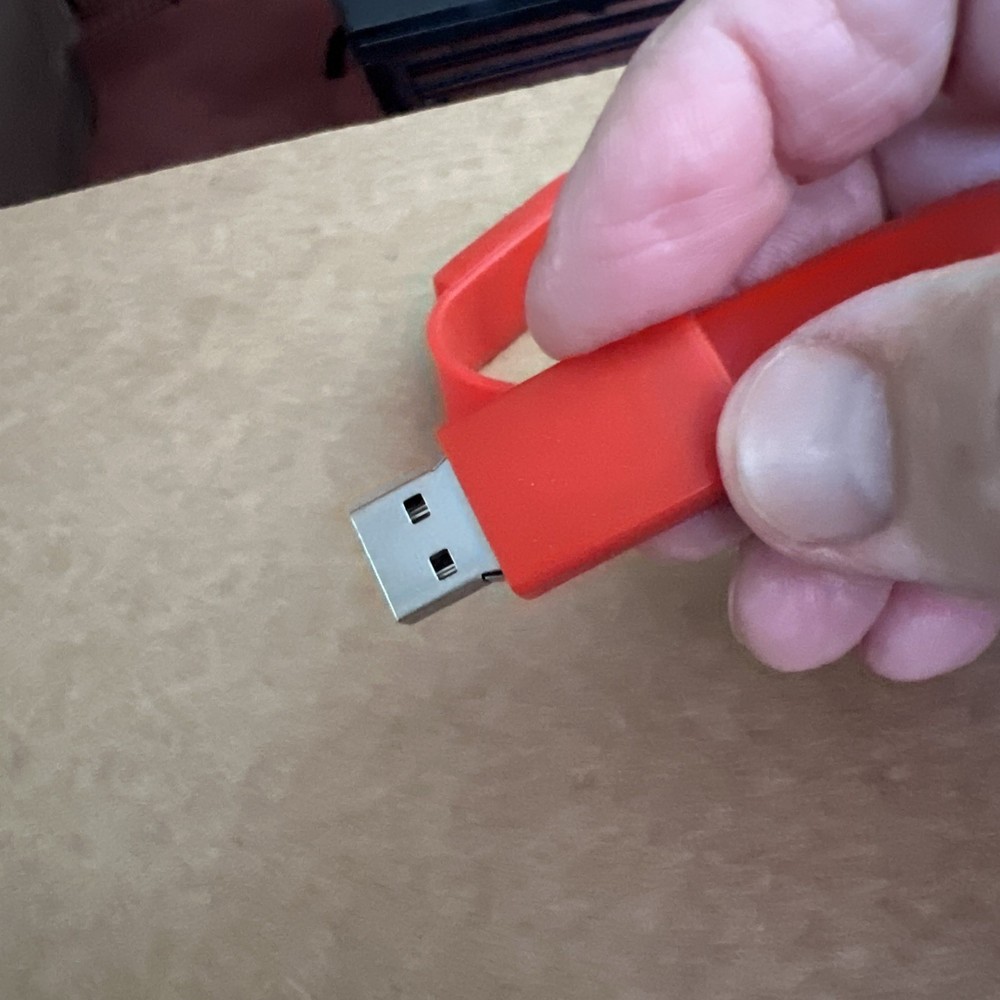 Red Wristband USB Flash Memory Drive Two