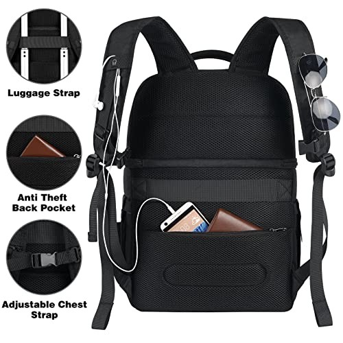 Cooler Backpack,Insulated Backpack Cooler Leakproof Double Deck Cooler Black