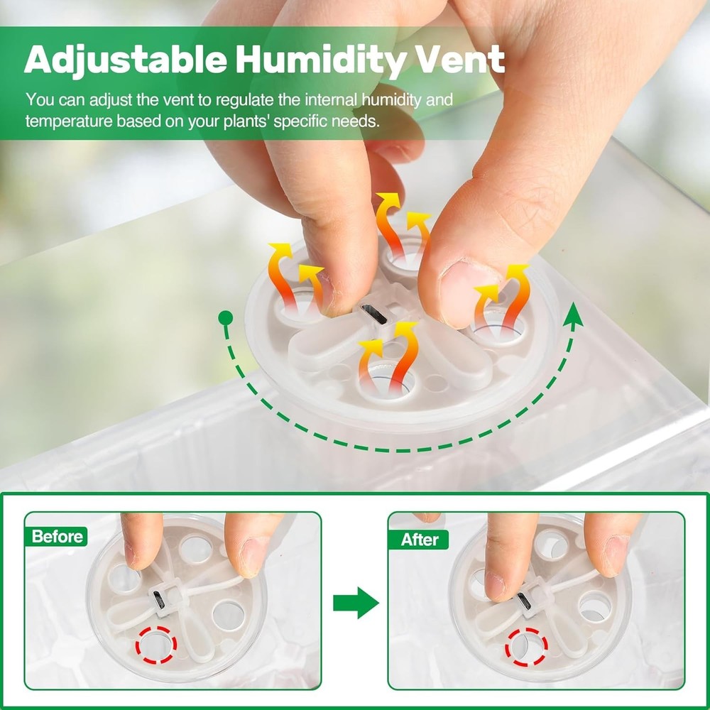 Complete Seed Starter Kit with Grow Light and Humidity Domes