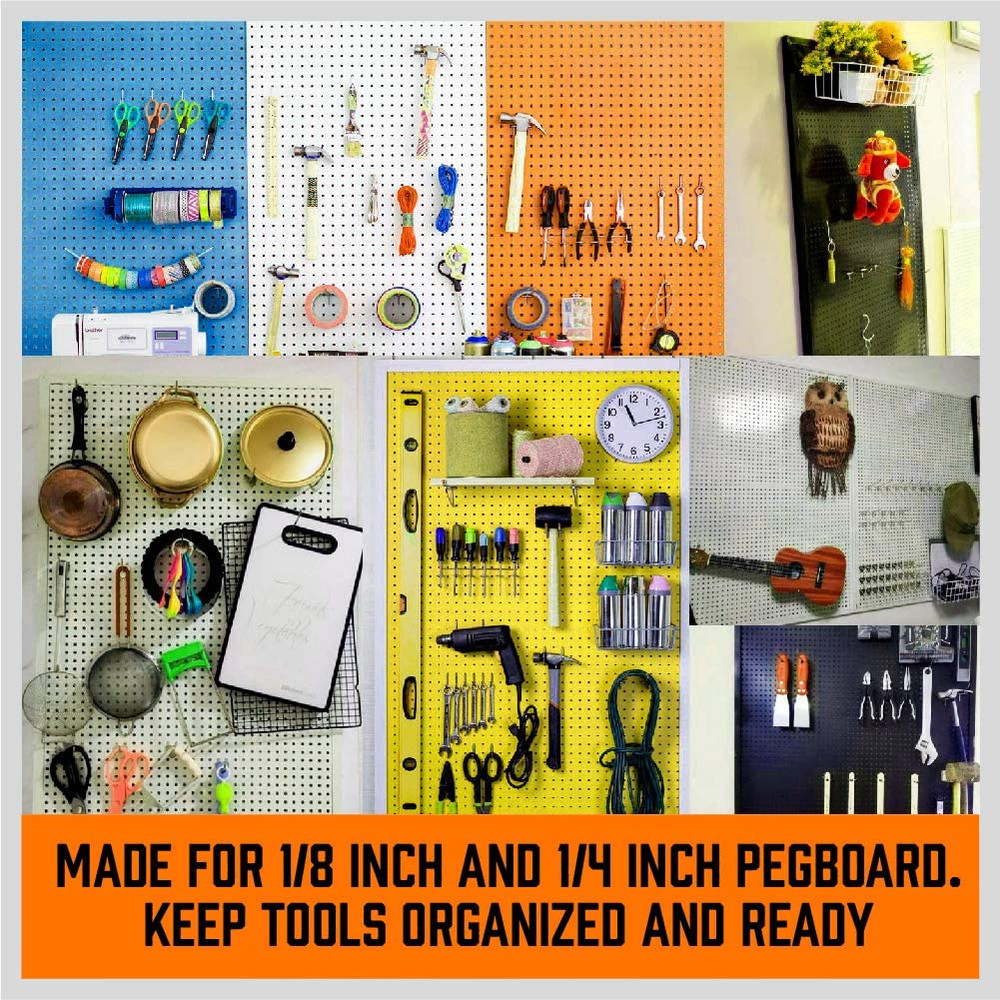 238 PCS Pegboard Hooks Assortment Kit – 16 Types Heavy Duty Pegboard Accessories