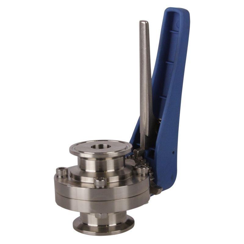 Butterfly Valve Tri Clamp 3/4 inch Trigger Handle Silicone (2 Pack)