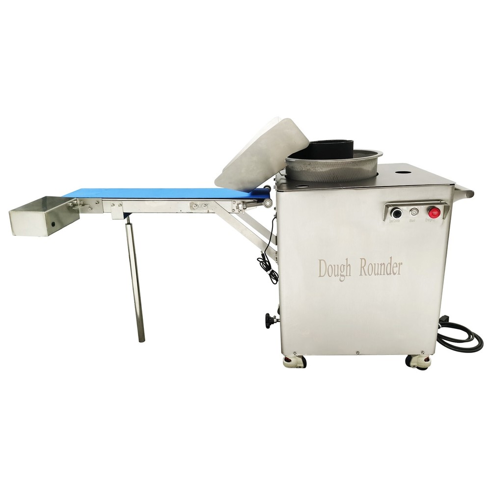 110V Vertical Type Electric Dough Rolling Machine 1-10.5oz with Conveyor Belt