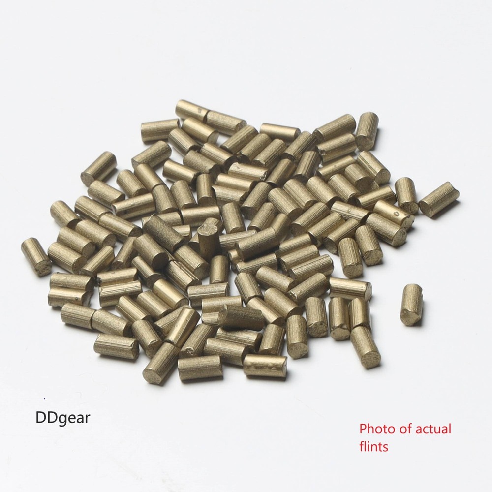 50 Lighter Flints Gold Replacement for fluid/gas lighters, Bulk Lighter Flint