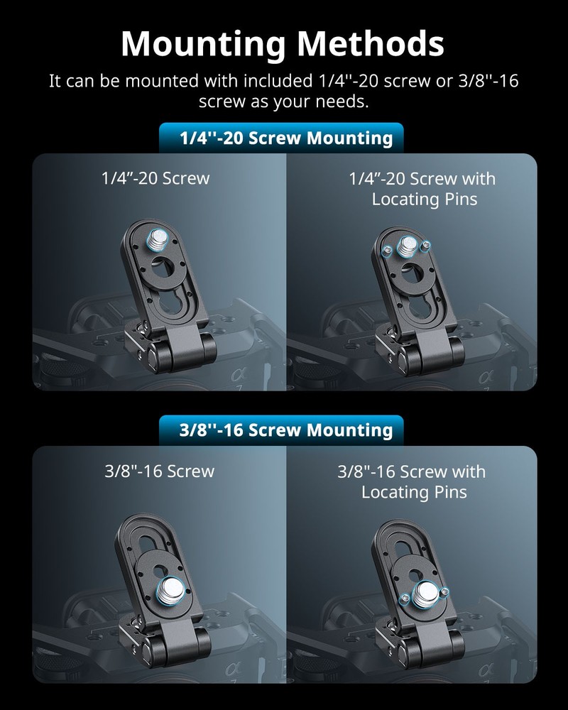 SmallRig Foldable Mini L-Shaped Mount Plate for Transmitters, Monitors