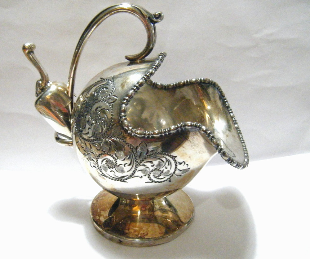 Antique Complete Sugar Scuttle & Spoon Set Silver Plated Cooper Brothers England