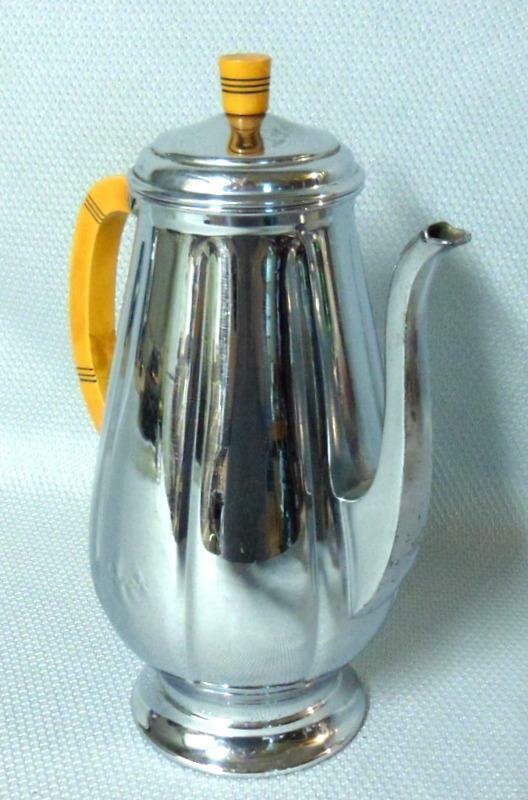 Farber Bros Krome Kraft Chrome Bakelite Coffee Pot