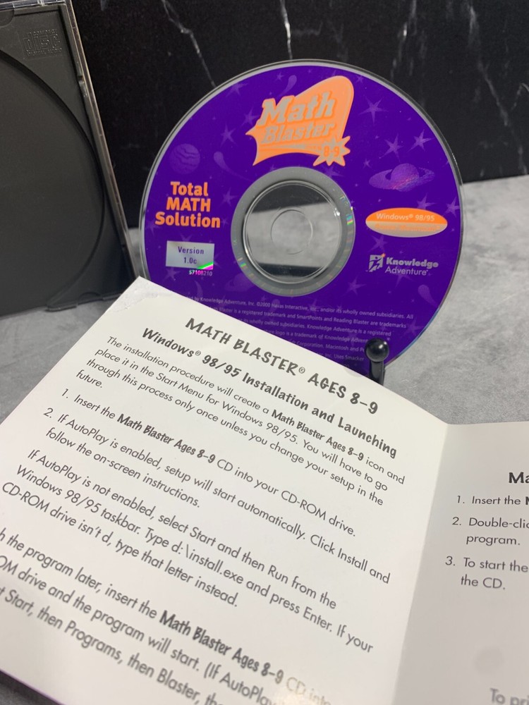 Math Blaster: Total Math Solution - 300 Lessons - Ages 8 To 9 - Smartpoints 2000