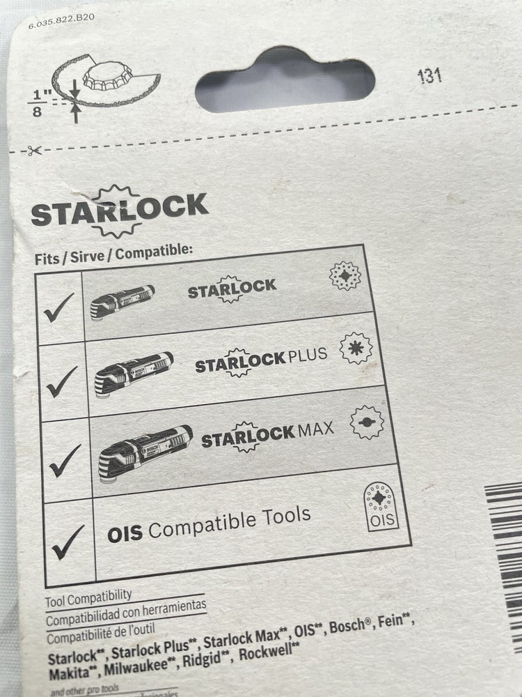 Bosch OSL312DG Starlock Oscillating Multi Tool Diamond Grit Grout Blade, 3-1/2"