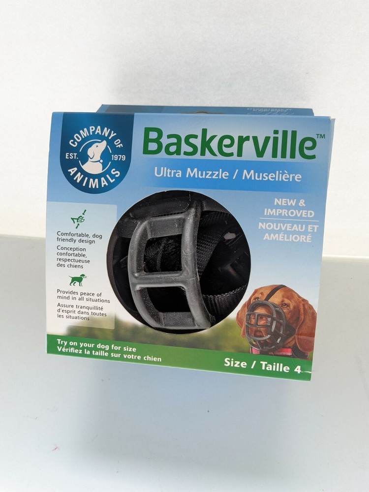 Baskerville Ultra Muzzle for Dogs, Size 4 - New Open Box