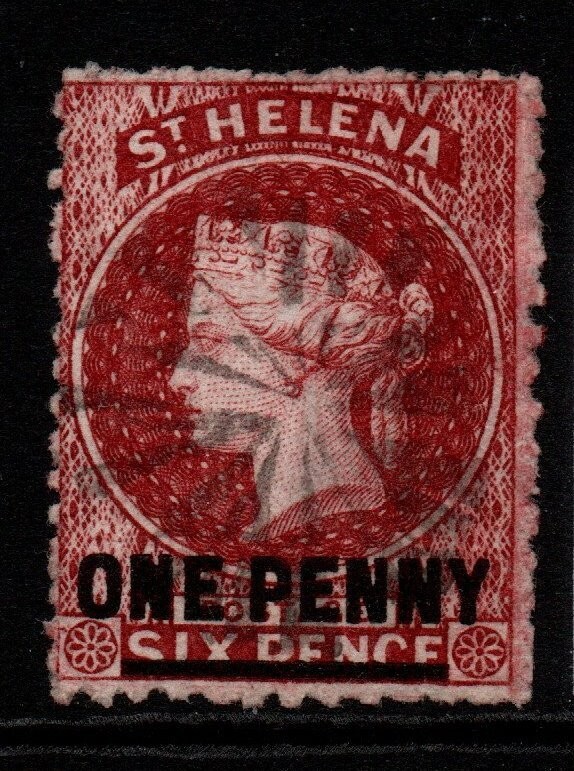 ST.HELENA SG7 1868 1d LAKE TYPE B USED
