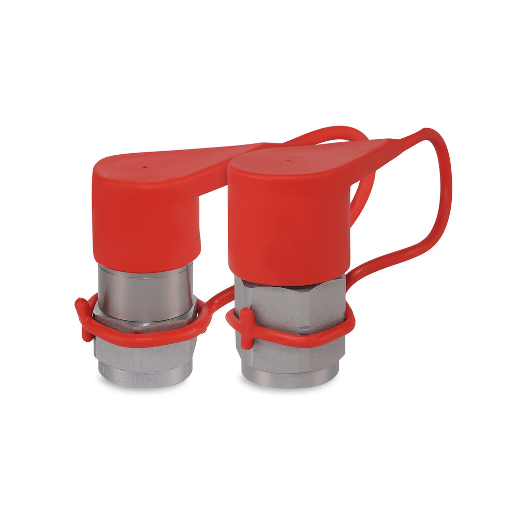 5/8″ Flat Face Hydraulic Quick Couplers Set - 3/4″ SAE Thread