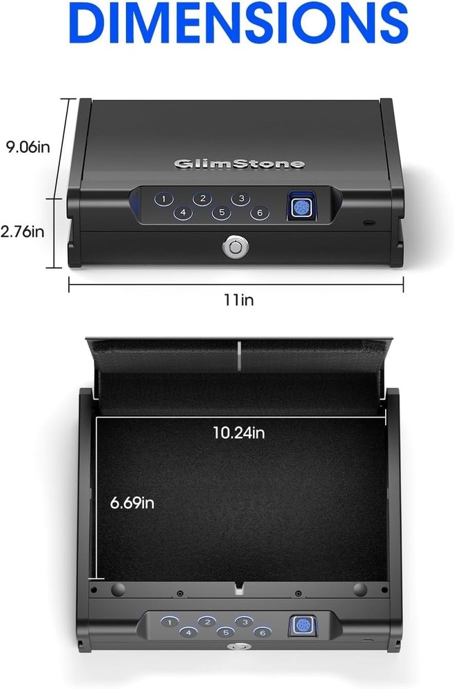 Smart Biometric Handgun Safe - Secure Storage with Quick Fingerprint Access