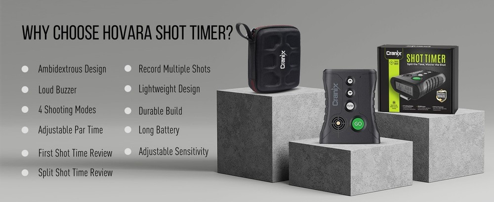 0.01s Professional Shot Timer, Buzeer, 4 modes, Competition,Precision,Training