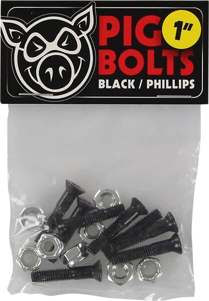Pig Black PHILLPS Hardware Set 1" BLK/SIL
