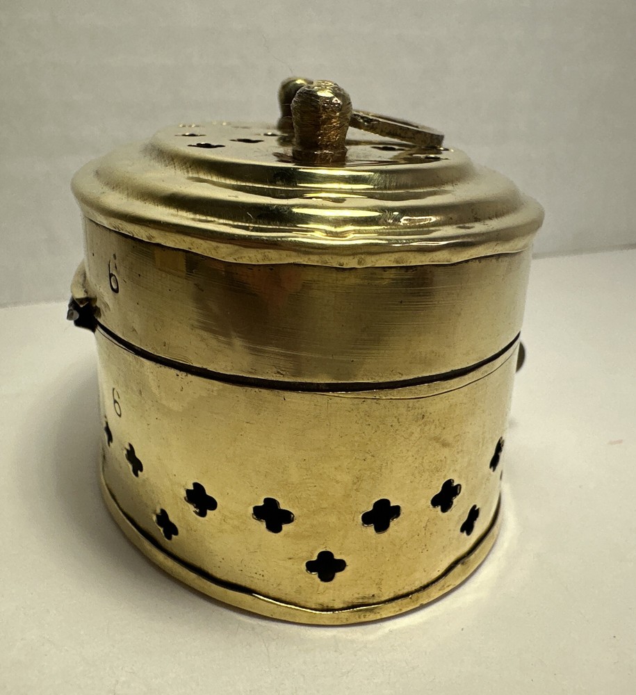 Rare Antique Hand Made Solid Brass Cricket Box around Made In India