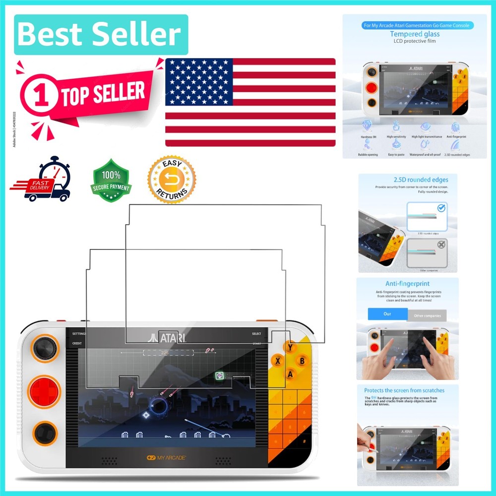 Ultra-Thin Anti-Fingerprint Screen Protector for Atari Gamestation Go, 2-Pack