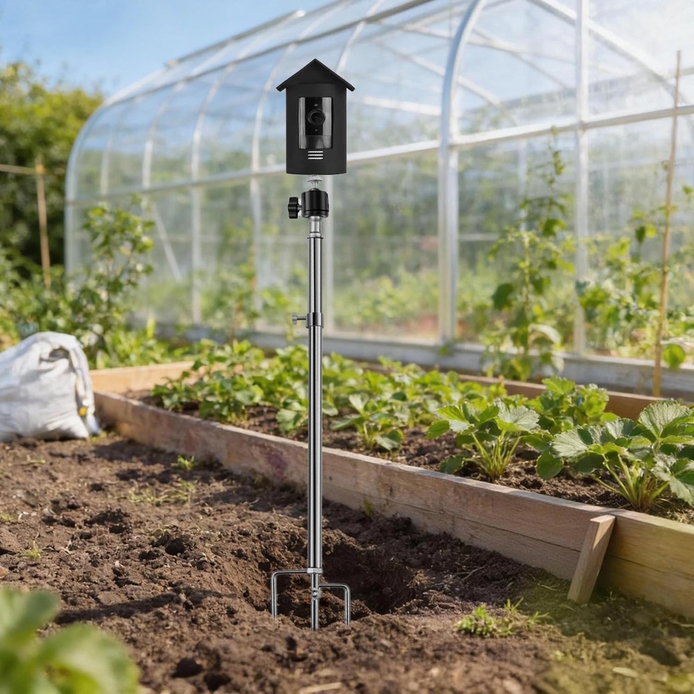 LOOKZOZO Spike Pole Mount Ground Stake, Stake with Black