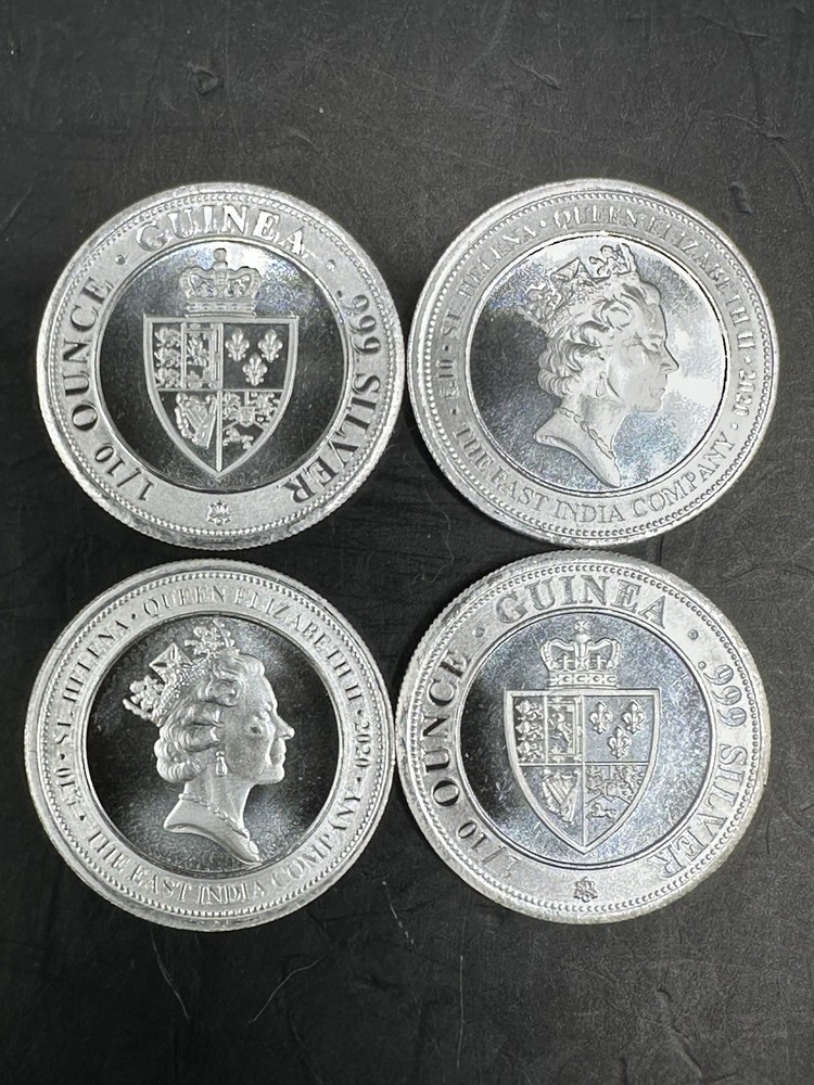 4 Coins 2020 1/10 Oz Silver Guinea Coins