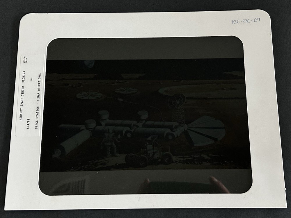 1988 NASA KSC Space Station Lunar Operations Concept Presentation Transparency