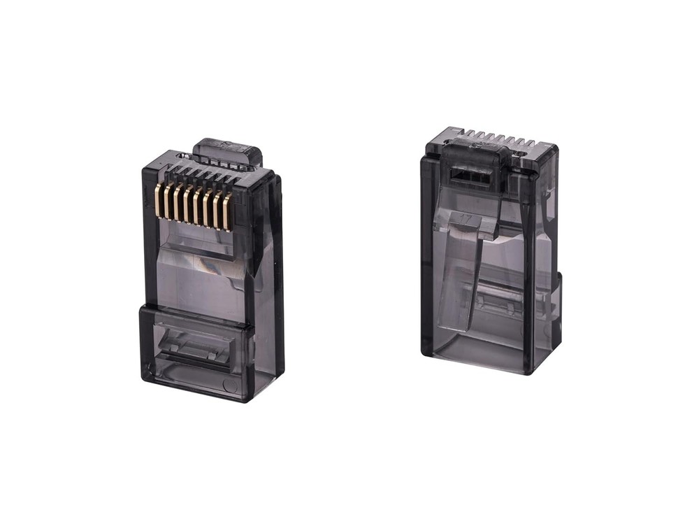 RJ45 Gray EZ Modular Plug CAT6 UTP Network Cable End Pass Through Connector Lot