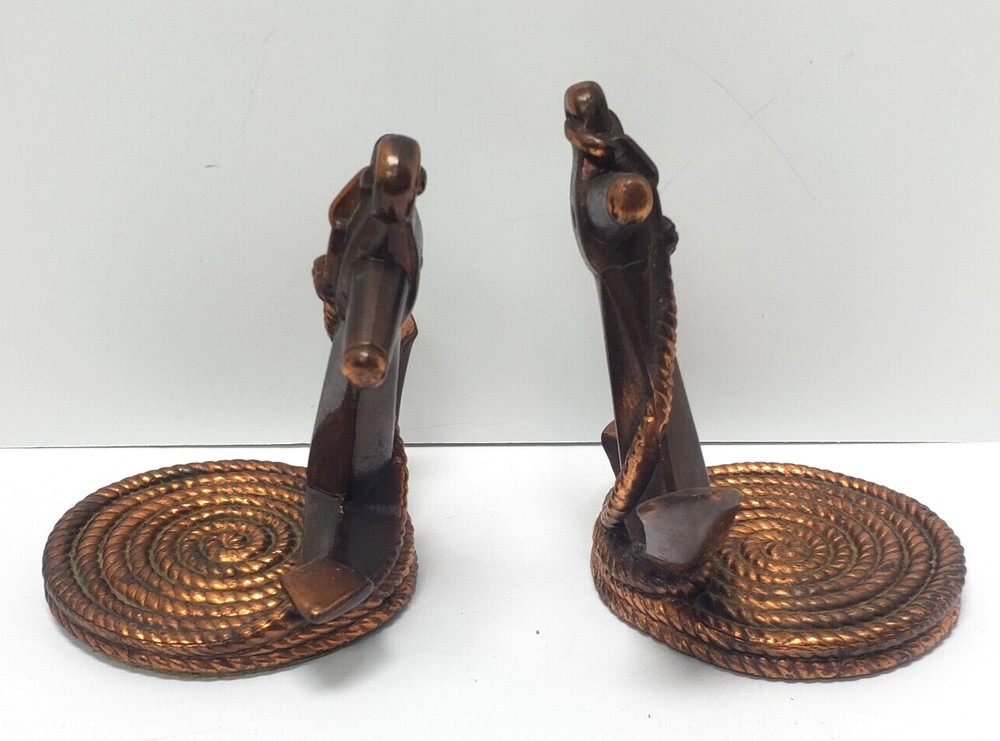 Beautiful Copper Anchor Bookends