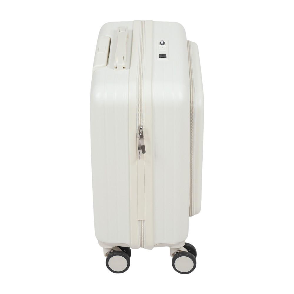 18" front Open Multi-function Suitcase Password Suitcase W/ USB Port+Cup holder