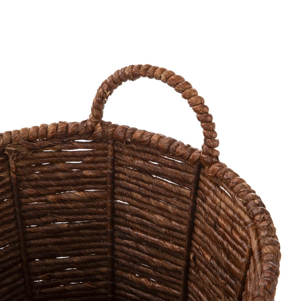Brown Handwoven Maize Basket Oval