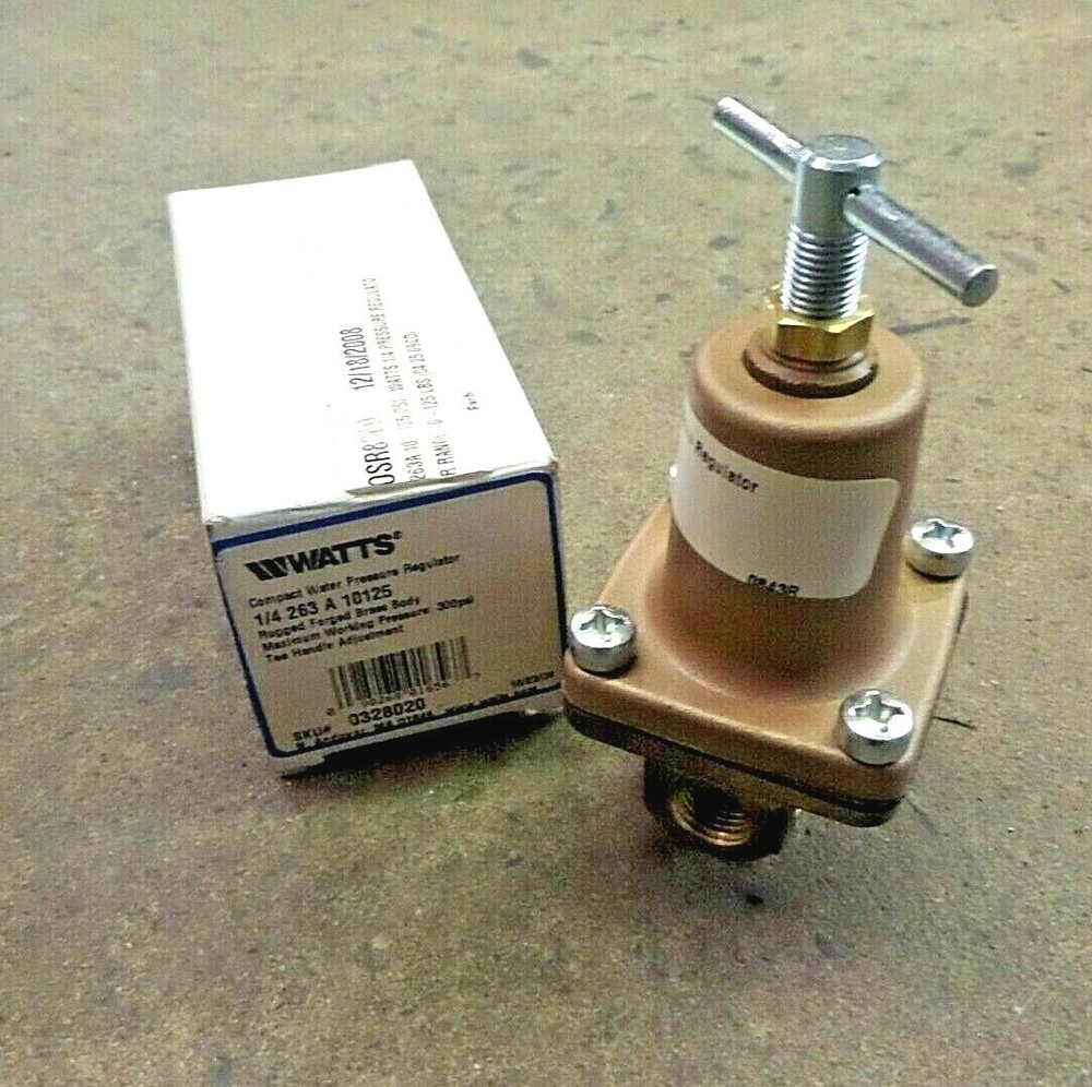Watts Brass Water Pressure Regulator Valve 1/4 263 A 10125 1/4" NPT 300PSI New