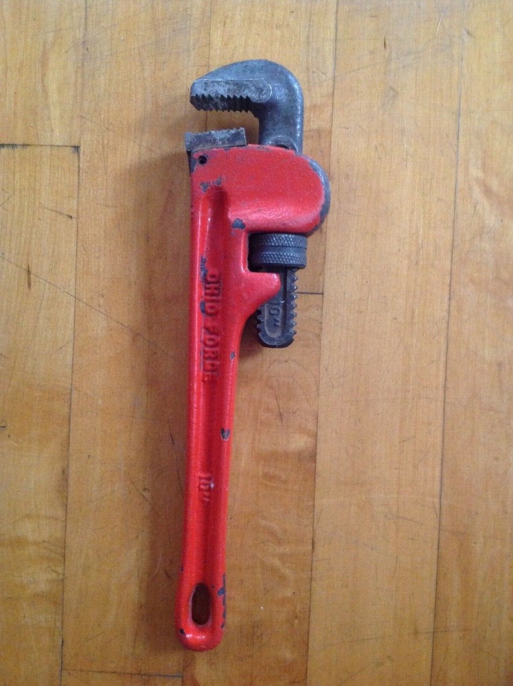 OHIO FORGE 10" PLUMBERS TOOL MONKEY WRENCH PIPE GRIPPER + TECH SPEC