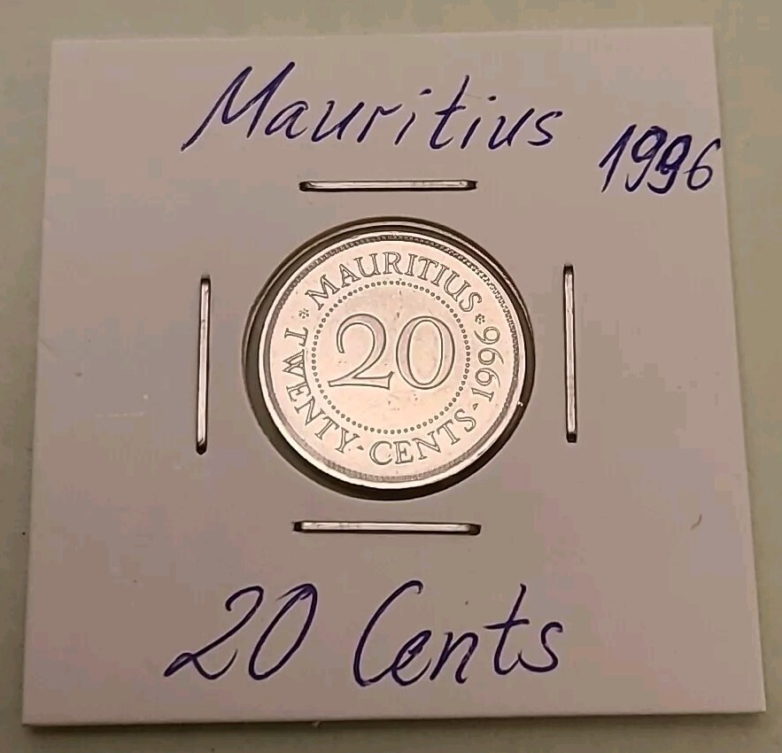 Mauritius coin, 20 Cents, 1996
