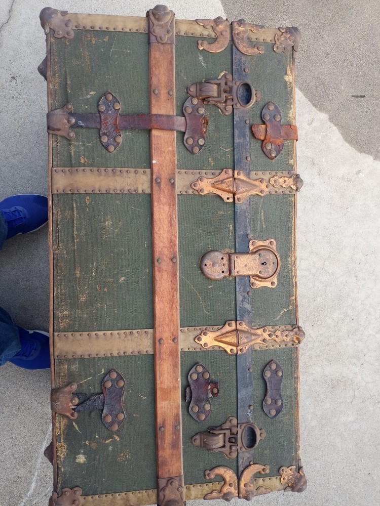 1920s Antique steamer Trunk