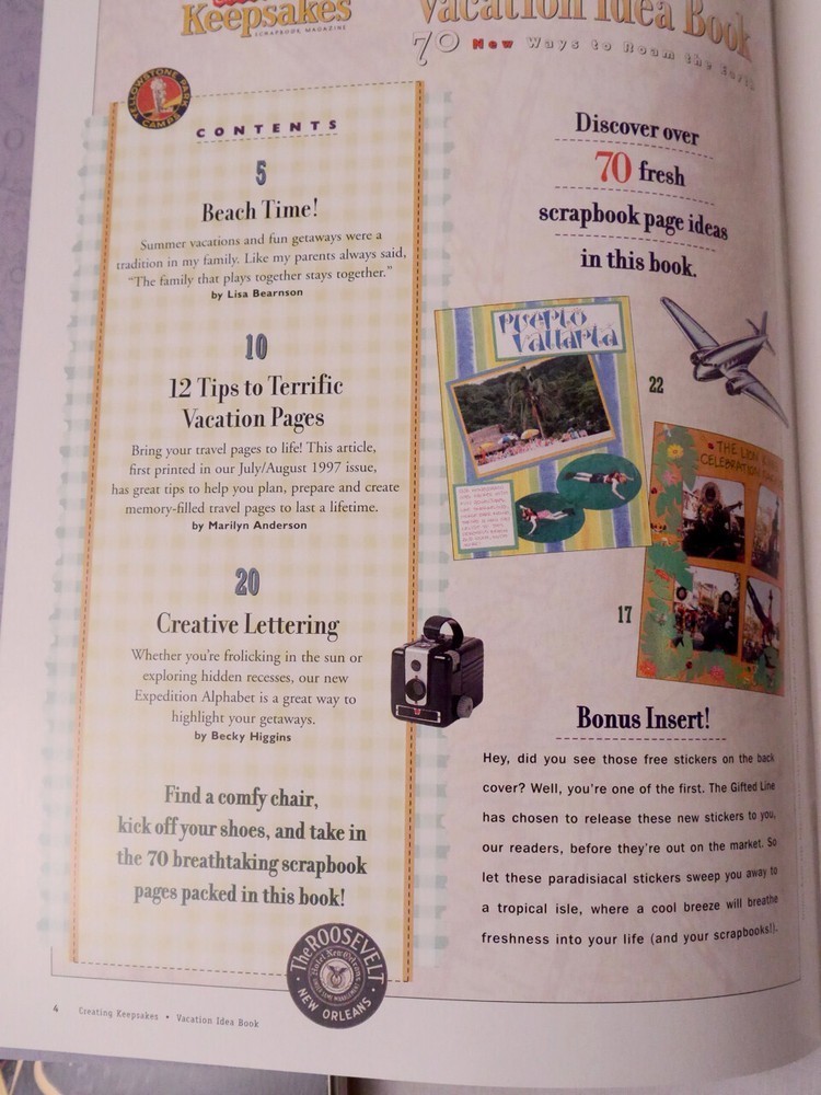 Creating Keepsakes Scrapbook Vacation Idea Book Page Design Ideas LNC