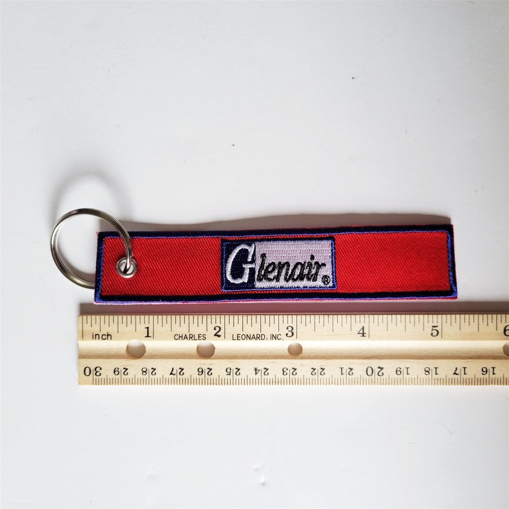 Glenair Connect Before Flight Red Flight Tag Keychain Military