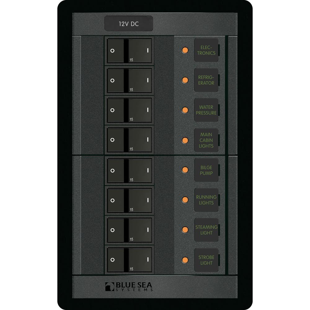 Blue Sea Systems 1200 12V DC 8 Position Panel, 100A