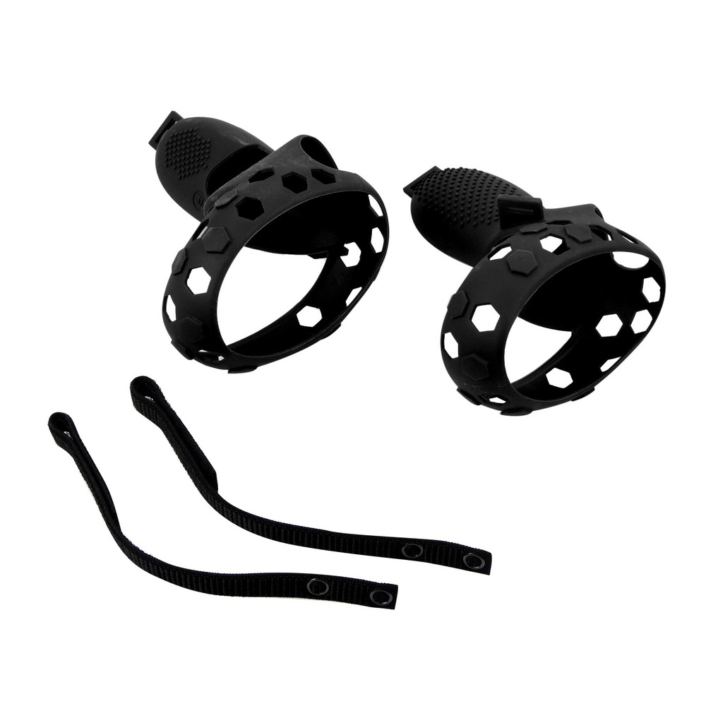 2Pcs Handle Grip Cover Silicone+Nylon Strap For Oculus Quest 2 VR Controller