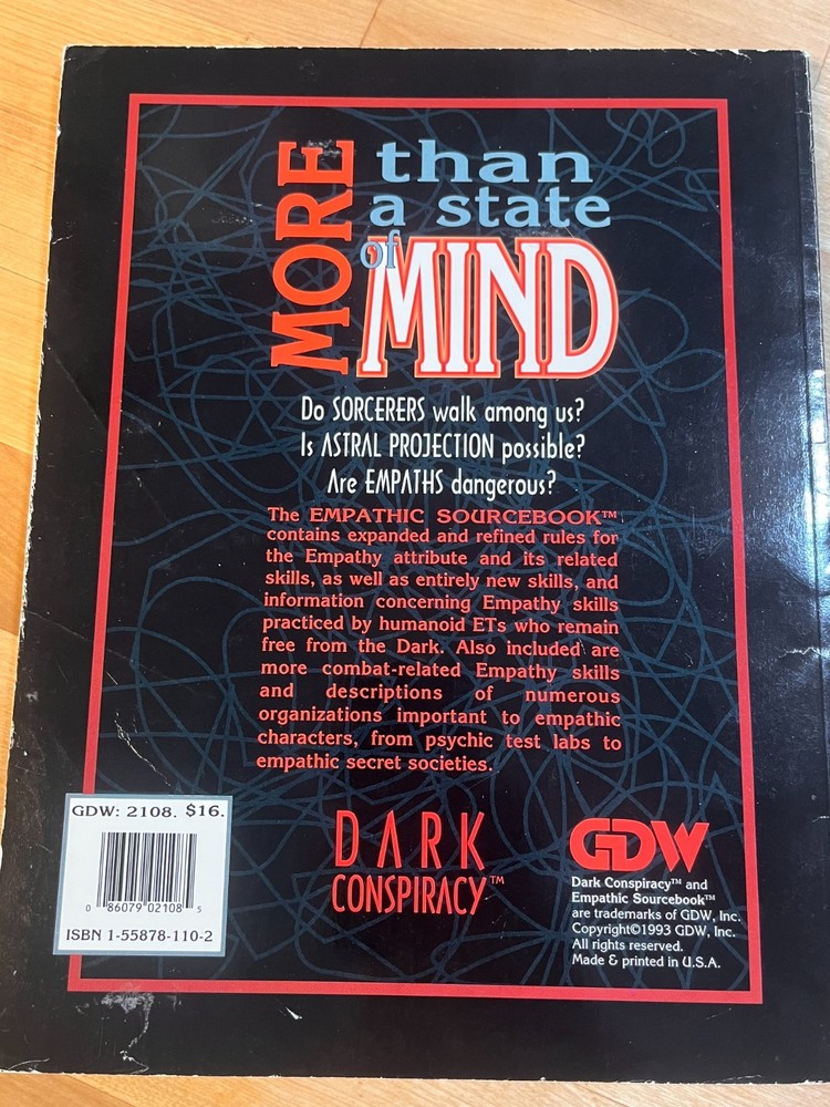 Dark Conspiracy rpg lot GDW 7 books including core rules