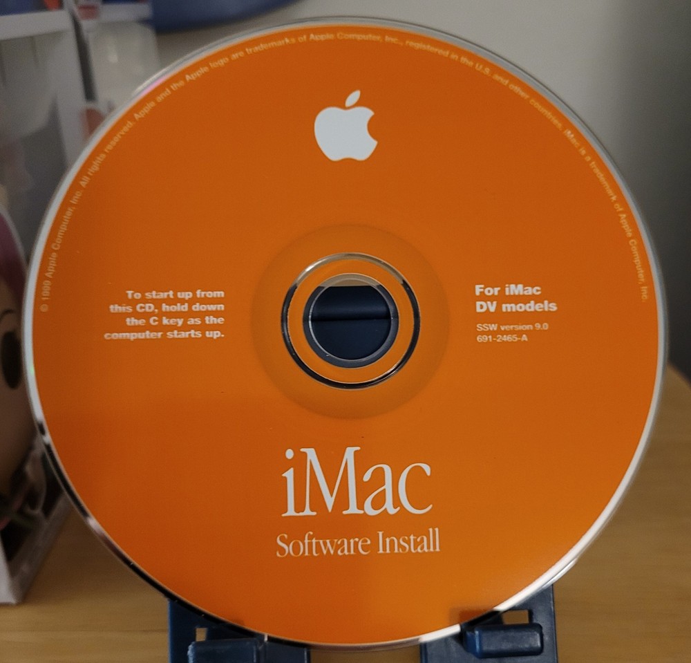 1999 Mac Macintosh iMac Software Restore Install OS 9 Reboot CD-ROM Disc CD