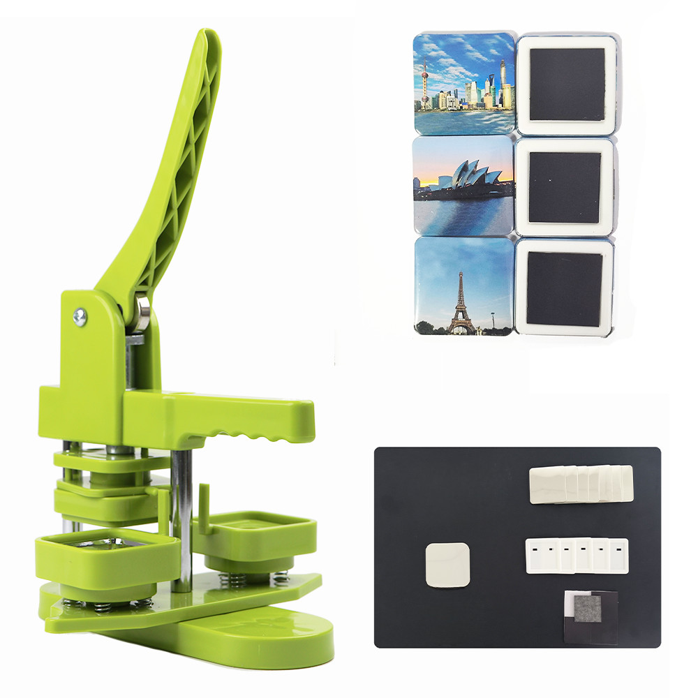 50*50mm 2inch Square Fridge Magnet Making Machine Kit + 100 Set Magnet Materials