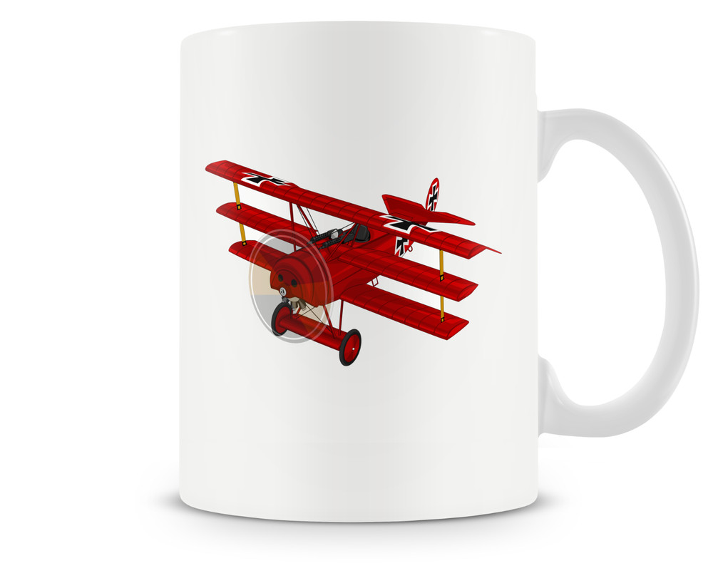 Fokker Dr.I Triplane Ceramic Coffee Mug - 15oz.