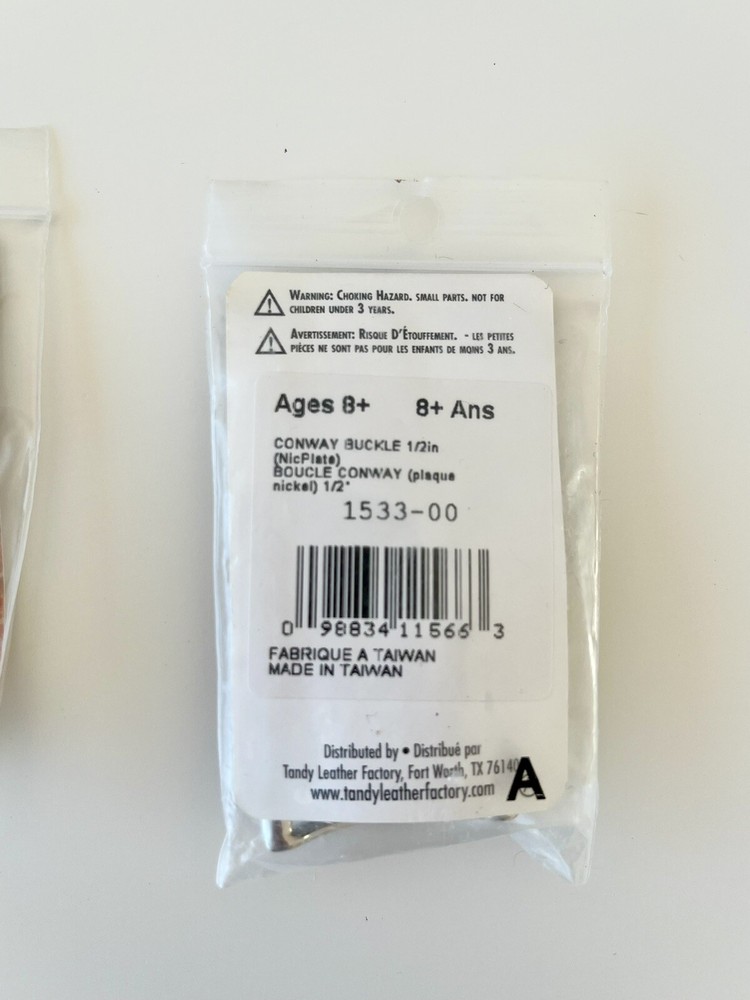 Conway Buckles Tandy Leather NWT Silver