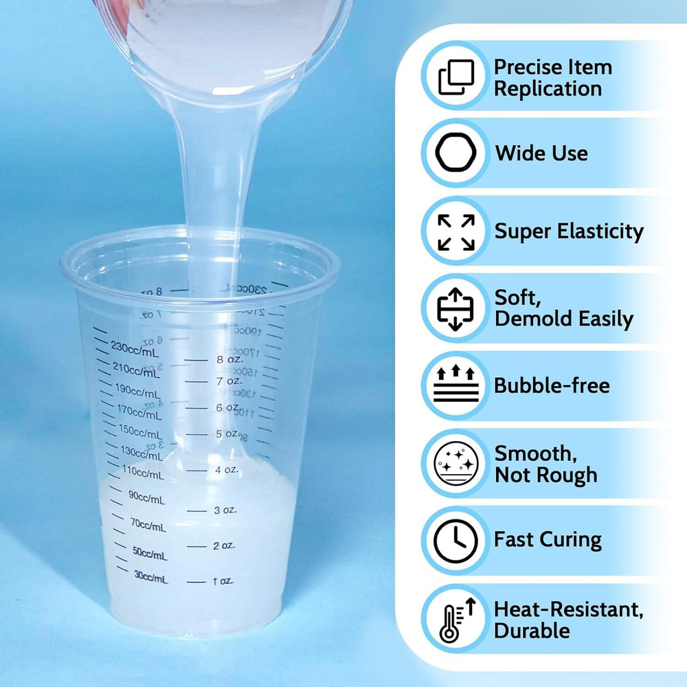 Silicone Mold Making Kit, 2.32Lb(37Oz) Super Elastic Liquid Silicone Rubber Fast