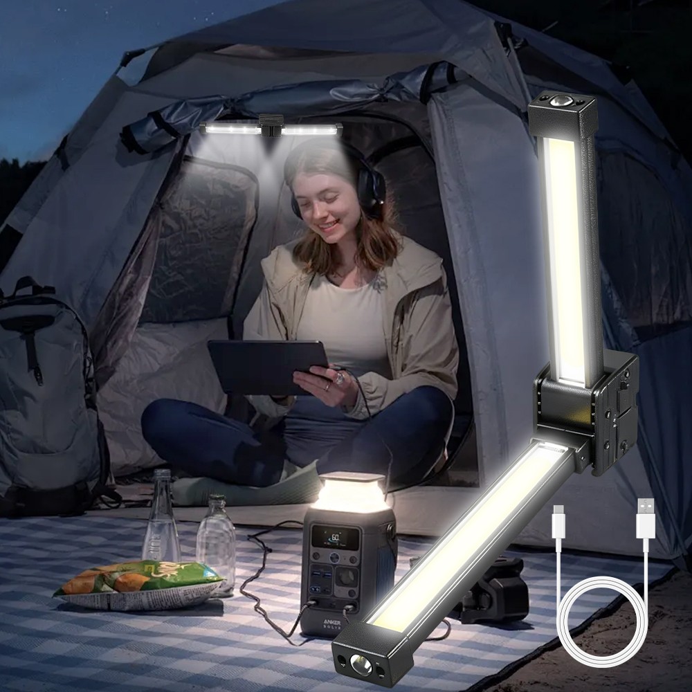 Gym Lamp Light Posing Dimming USB Rechargeable 180 Degree Folding Worklight
