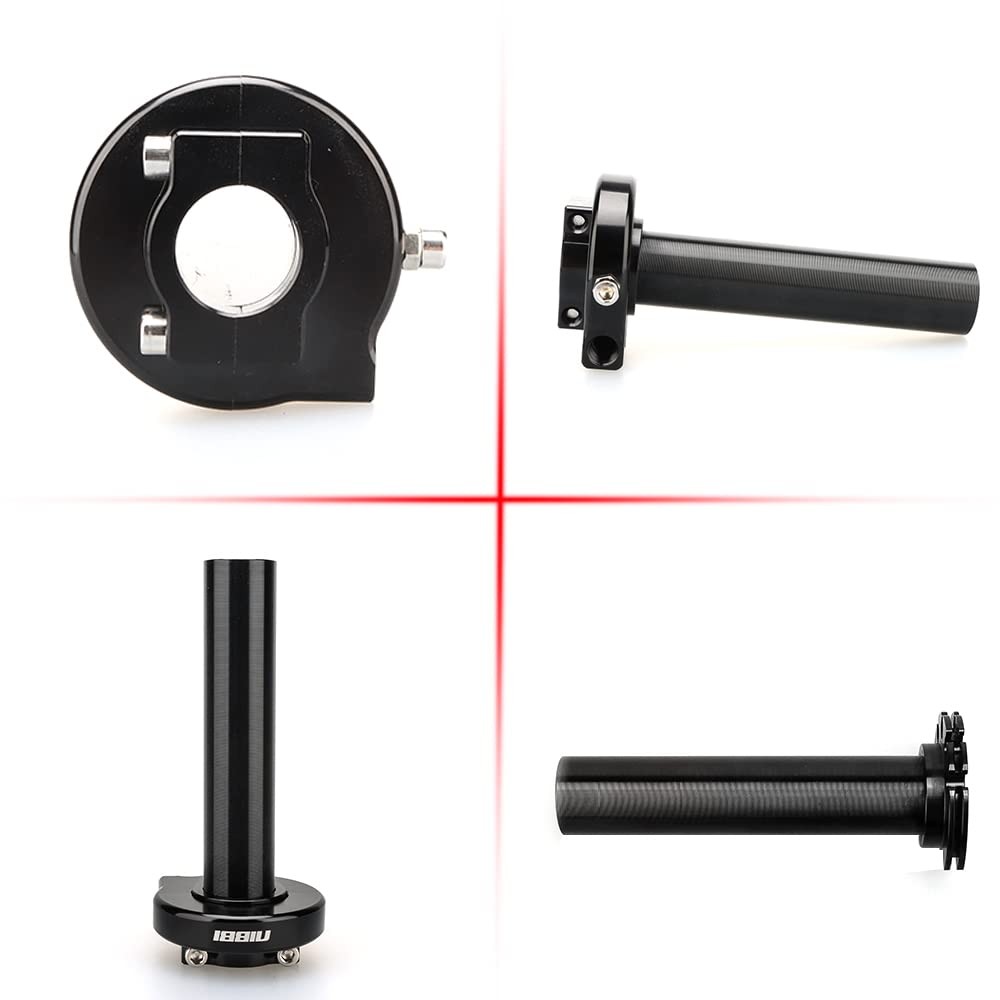 NIBBI Motorcycle Throttle Assembly,High Sensitivity Short Stroke Light Black