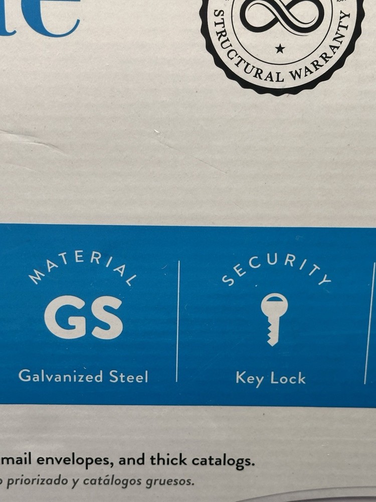 Dal Rae Architectural Mailbox Locking Wall Mount Mailbox 2562W-10 Front Access