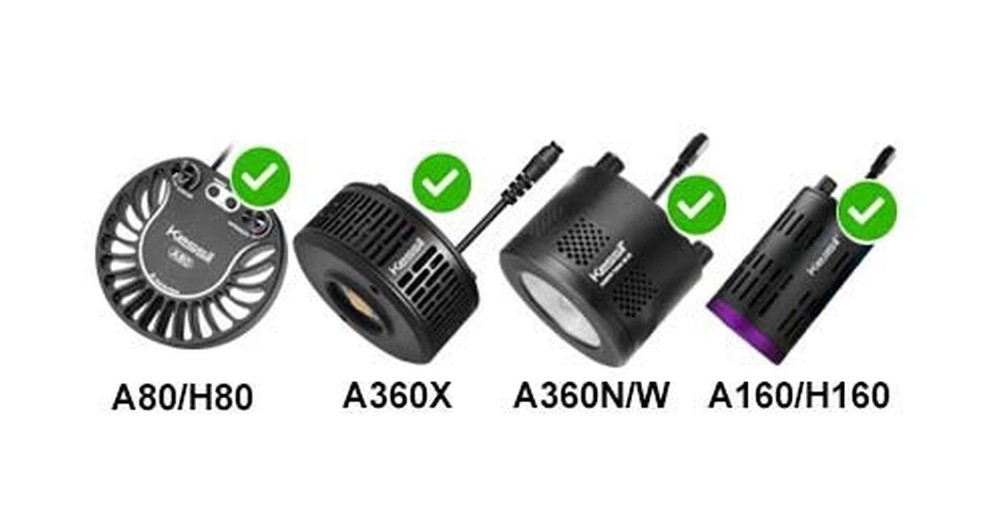 Kessil A360X Tuna Blue LED Light with Controller & Gooseneck Bundle